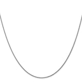 14k White Gold 1.05mm D/C Spiga with Lobster Clasp Chain