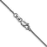 14k White Gold 1.05mm D/C Spiga with Lobster Clasp Chain