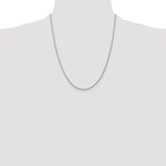 14k White Gold 1.05mm D/C Spiga with Lobster Clasp Chain