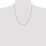 14k White Gold 1.05mm D/C Spiga with Lobster Clasp Chain