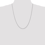 14k White Gold 1.05mm D/C Spiga with Lobster Clasp Chain