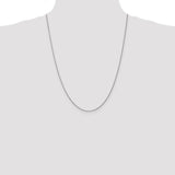 14k White Gold 1.05mm D/C Spiga with Lobster Clasp Chain