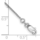 14k White Gold 1.05mm D/C Spiga with Lobster Clasp Chain