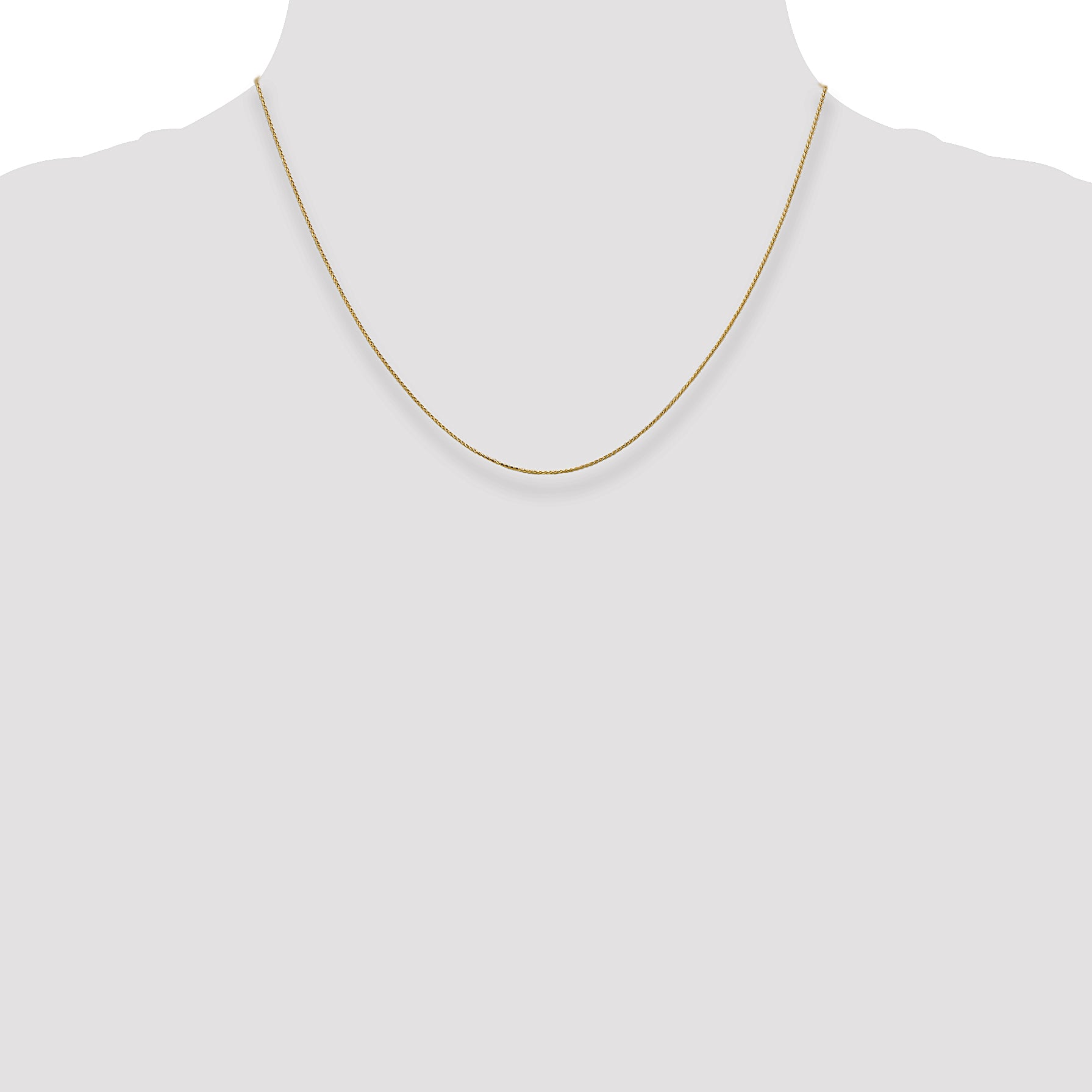 14k .85mm D/C Spiga with Spring Ring Clasp Chain