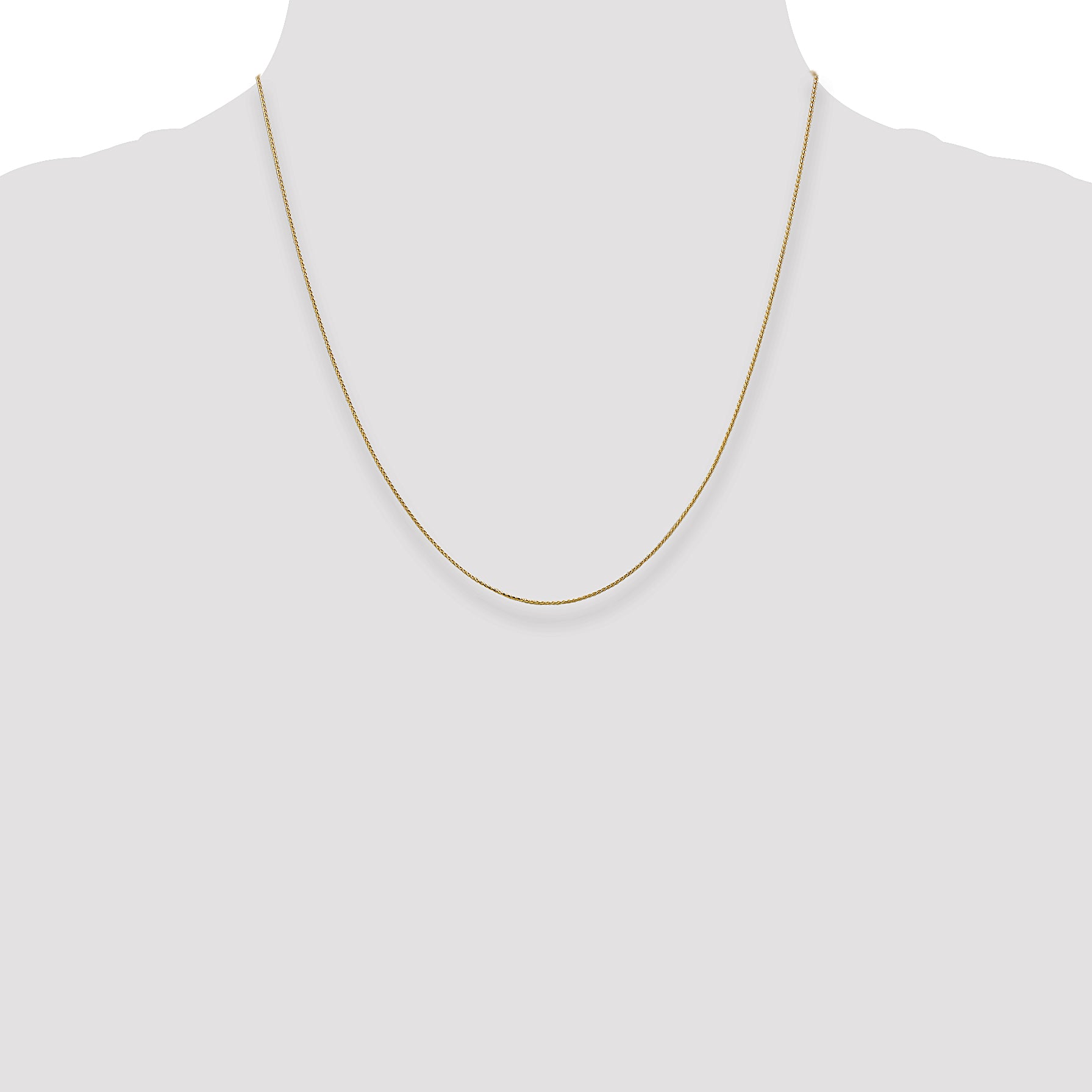 14k .85mm D/C Spiga with Spring Ring Clasp Chain