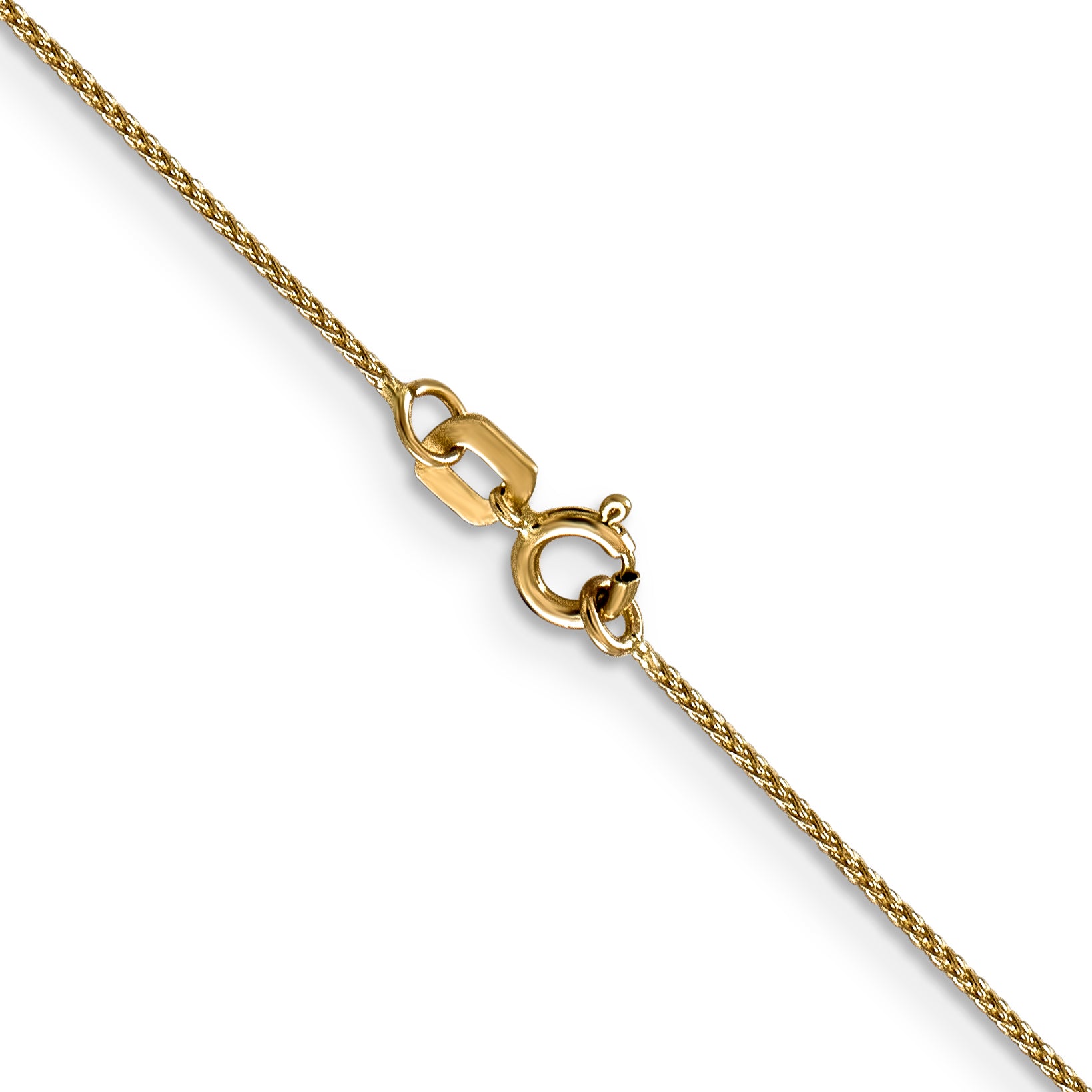 14k .85mm Diamond Cut Spiga with Spring Ring Clasp Chain