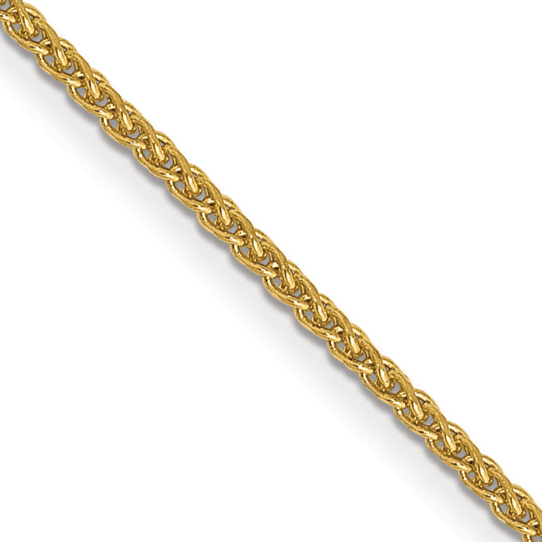14k 1.05mm Diamond Cut Spiga with Lobster Clasp Chain