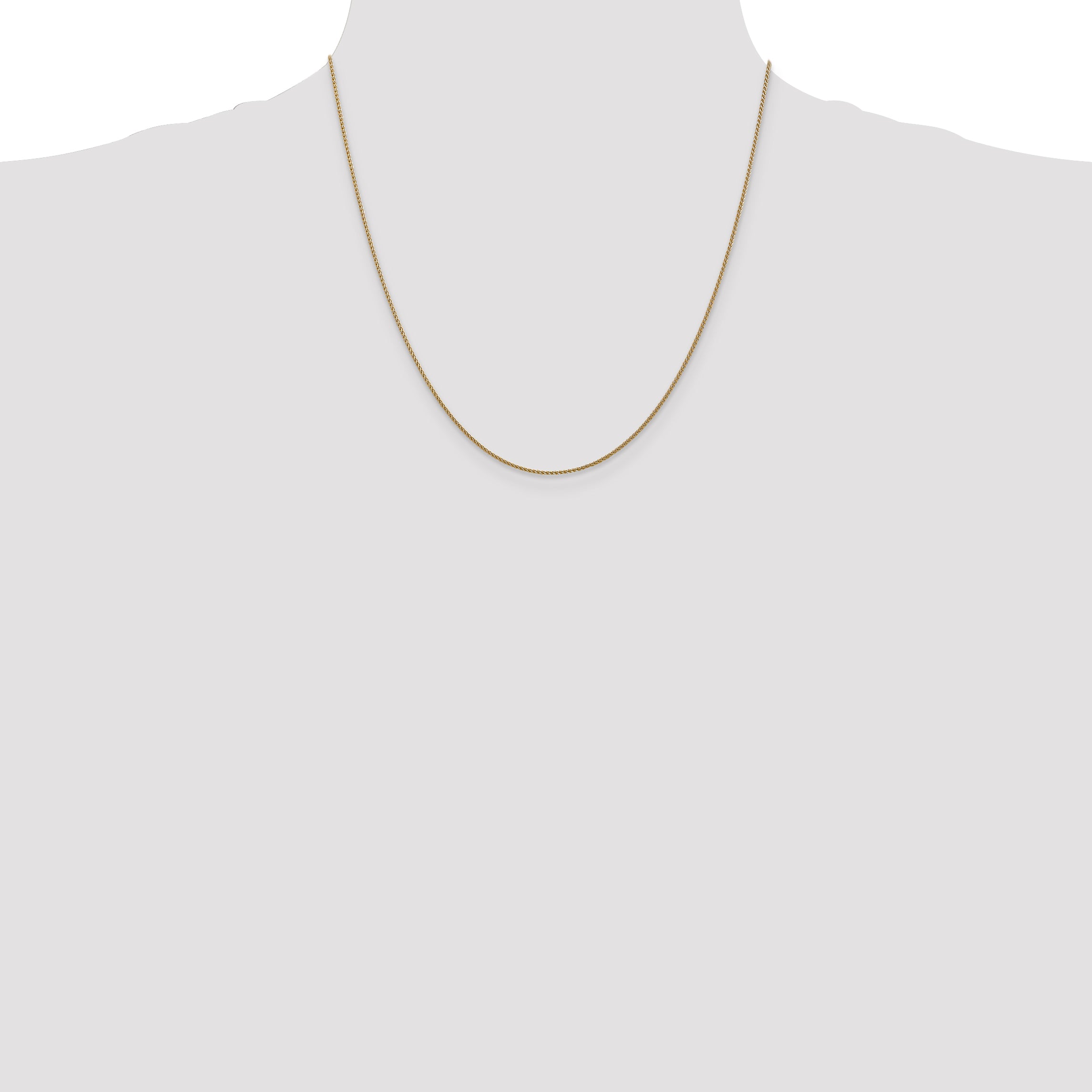 14k 1.05mm Diamond Cut Spiga with Lobster Clasp Chain