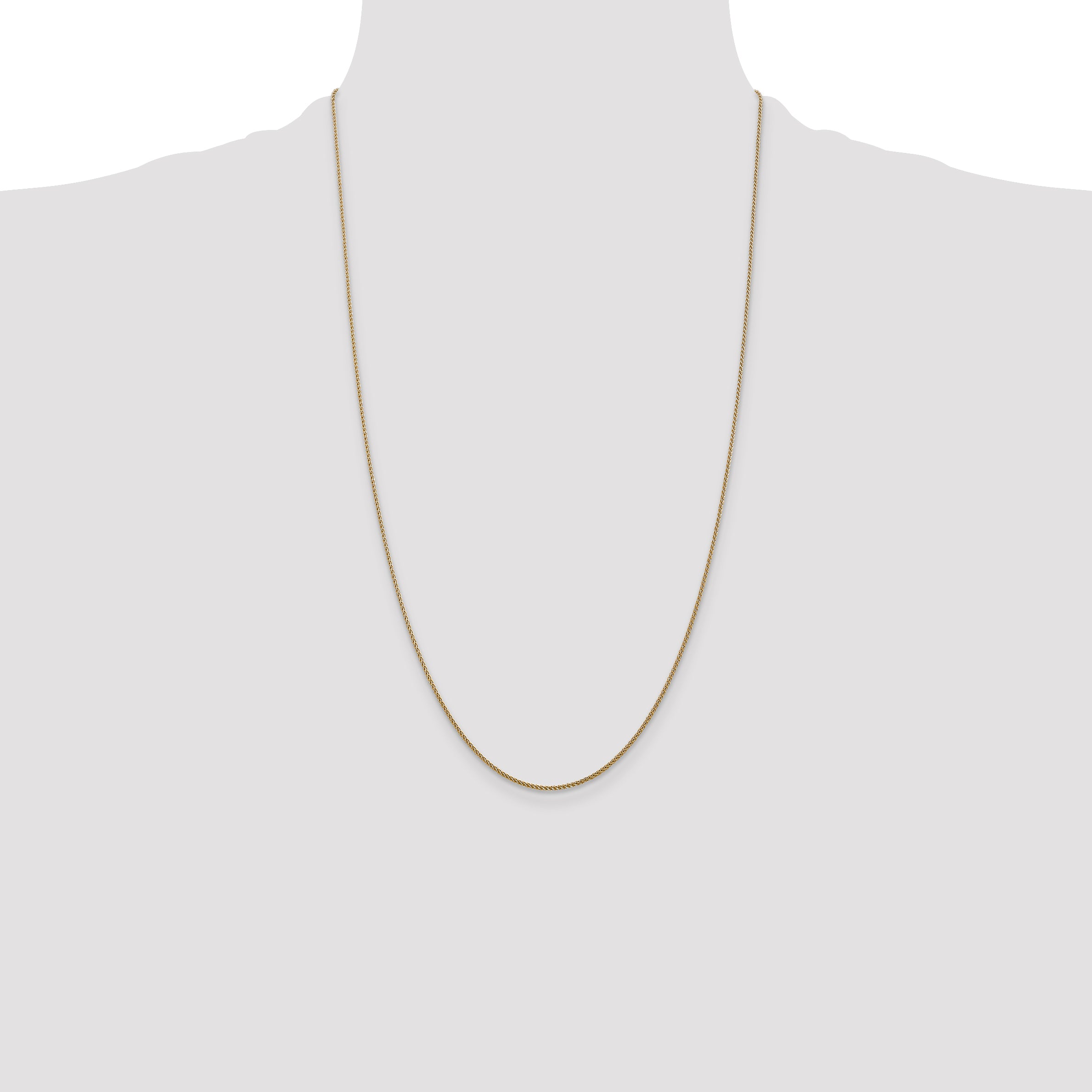 14k 1.05mm D/C Spiga with Lobster Clasp Chain