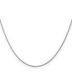 14k White Gold .85mm Spiga with Spring Ring Clasp Chain