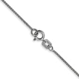 14k White Gold .85mm Spiga with Spring Ring Clasp Chain