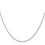 14k White Gold .85mm Spiga with Spring Ring Clasp Chain