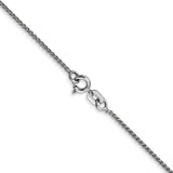 14k White Gold 1.05mm Spiga with Spring Ring Clasp Chain