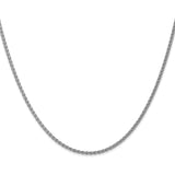 14k White Gold 1.05mm Spiga with Spring Ring Clasp Chain