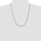 14k White Gold 1.05mm Spiga with Spring Ring Clasp Chain