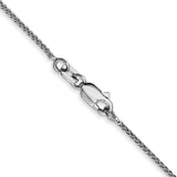 14k White Gold 1.05mm Spiga with Lobster Clasp Chain