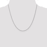 14k White Gold 1.05mm Spiga with Lobster Clasp Chain