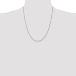 14k White Gold 1.05mm Spiga with Lobster Clasp Chain