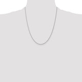 14k White Gold 1.05mm Spiga with Lobster Clasp Chain