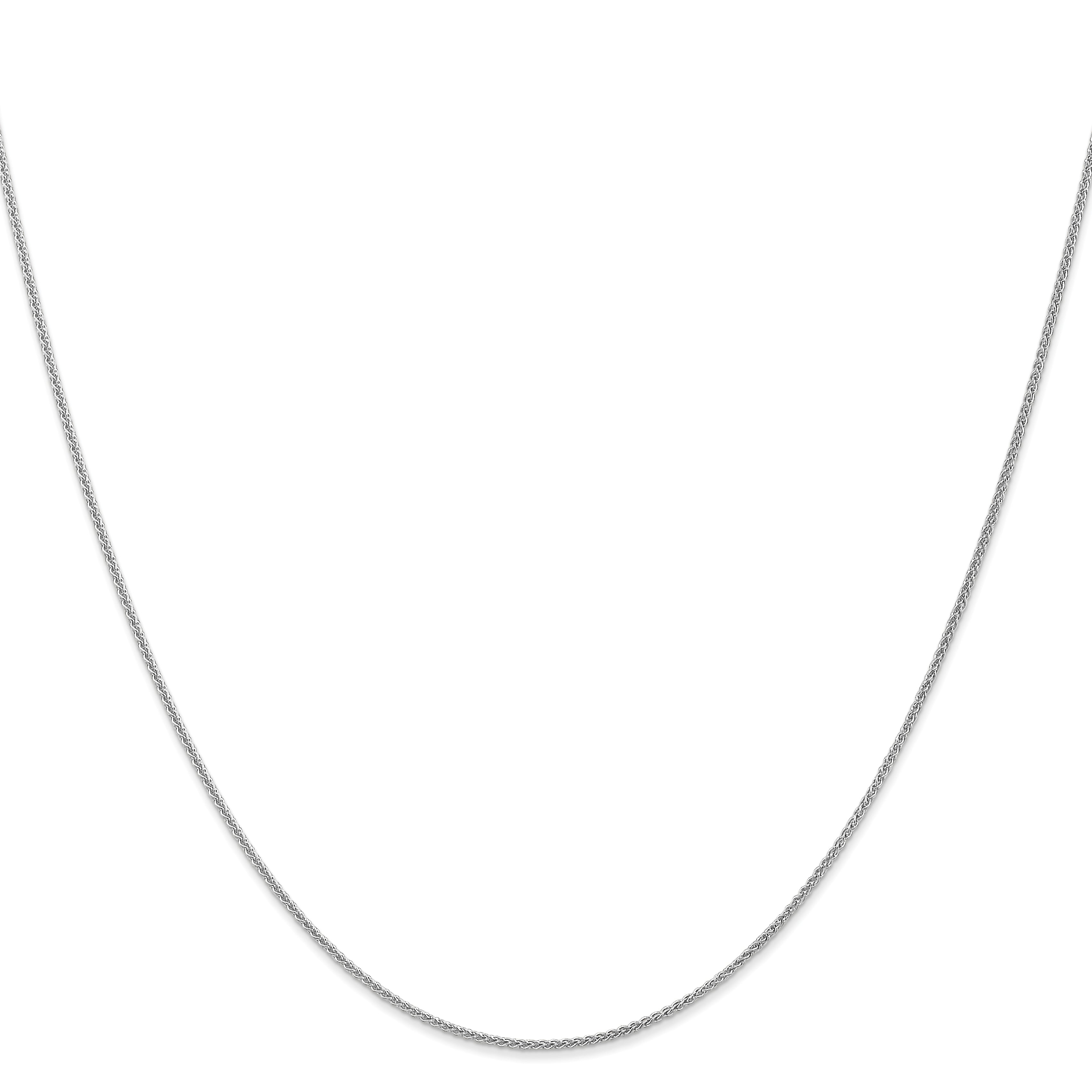14k White Gold 1.05mm Spiga with Lobster Clasp Chain