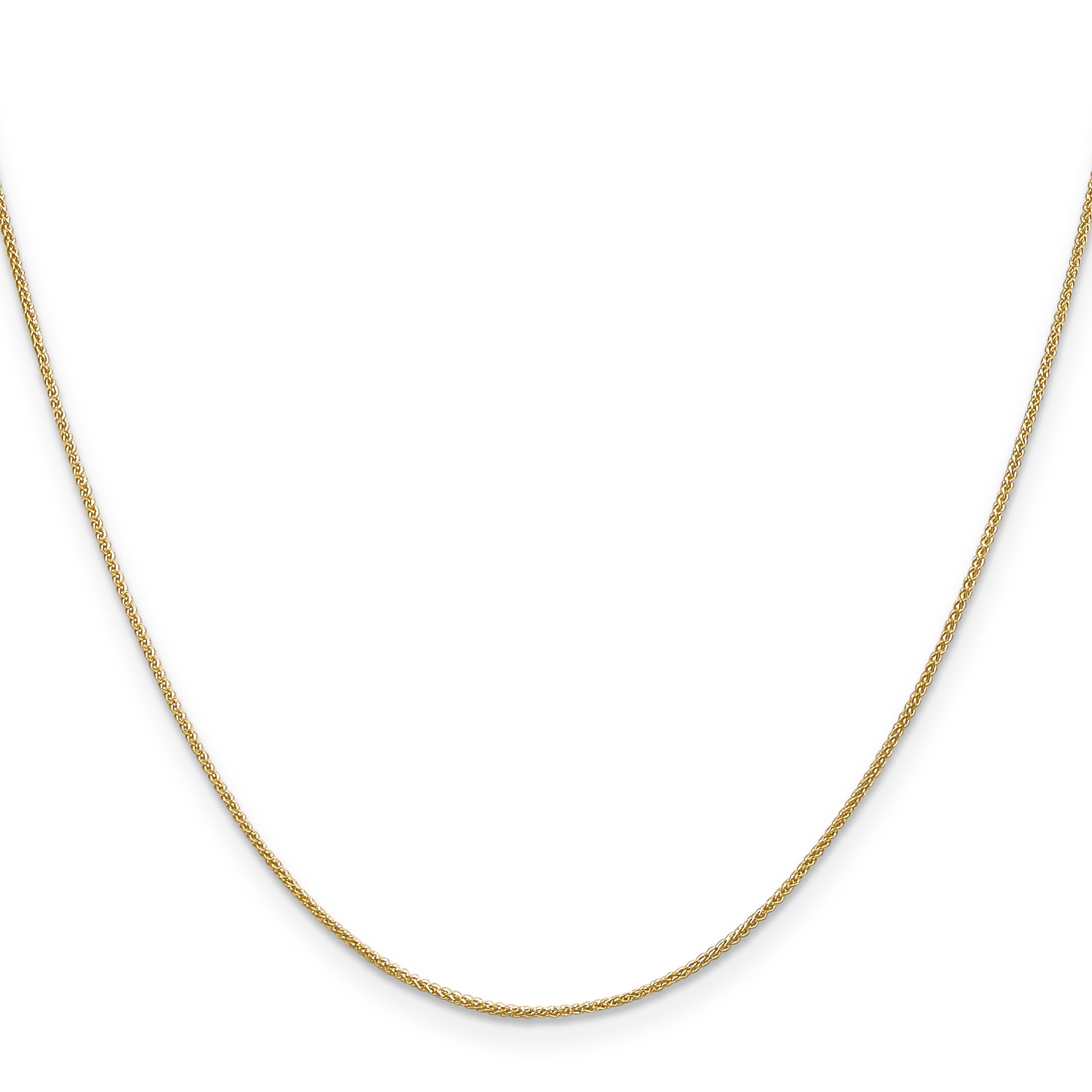 14k .85mm Spiga with Spring Ring Clasp Chain