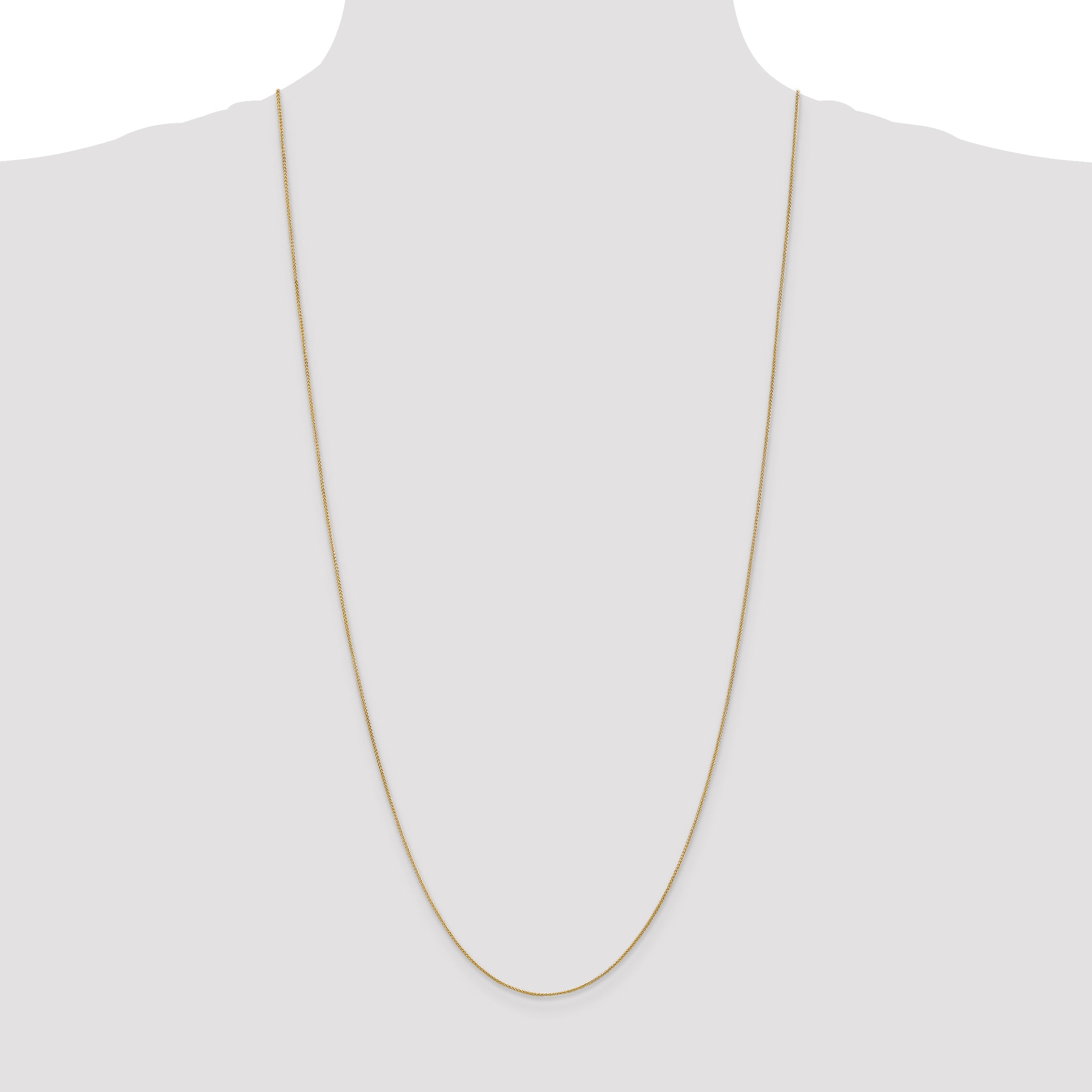 14k .85mm Spiga with Spring Ring Clasp Chain