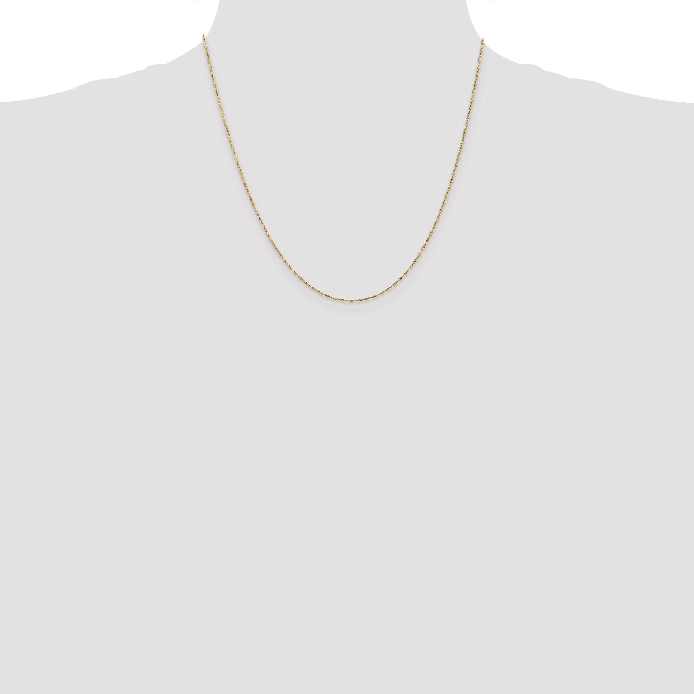 14k 1mm Singapore Chain