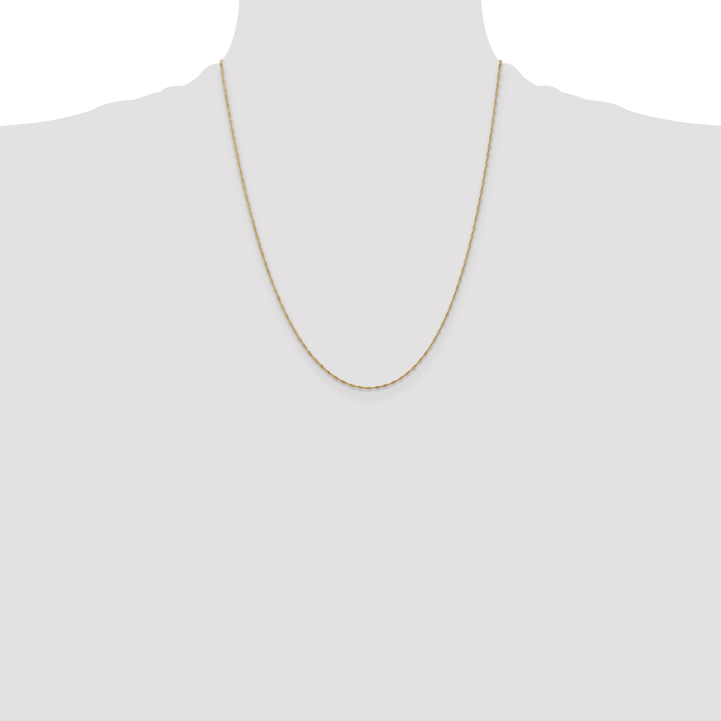 14k 1mm Singapore Chain