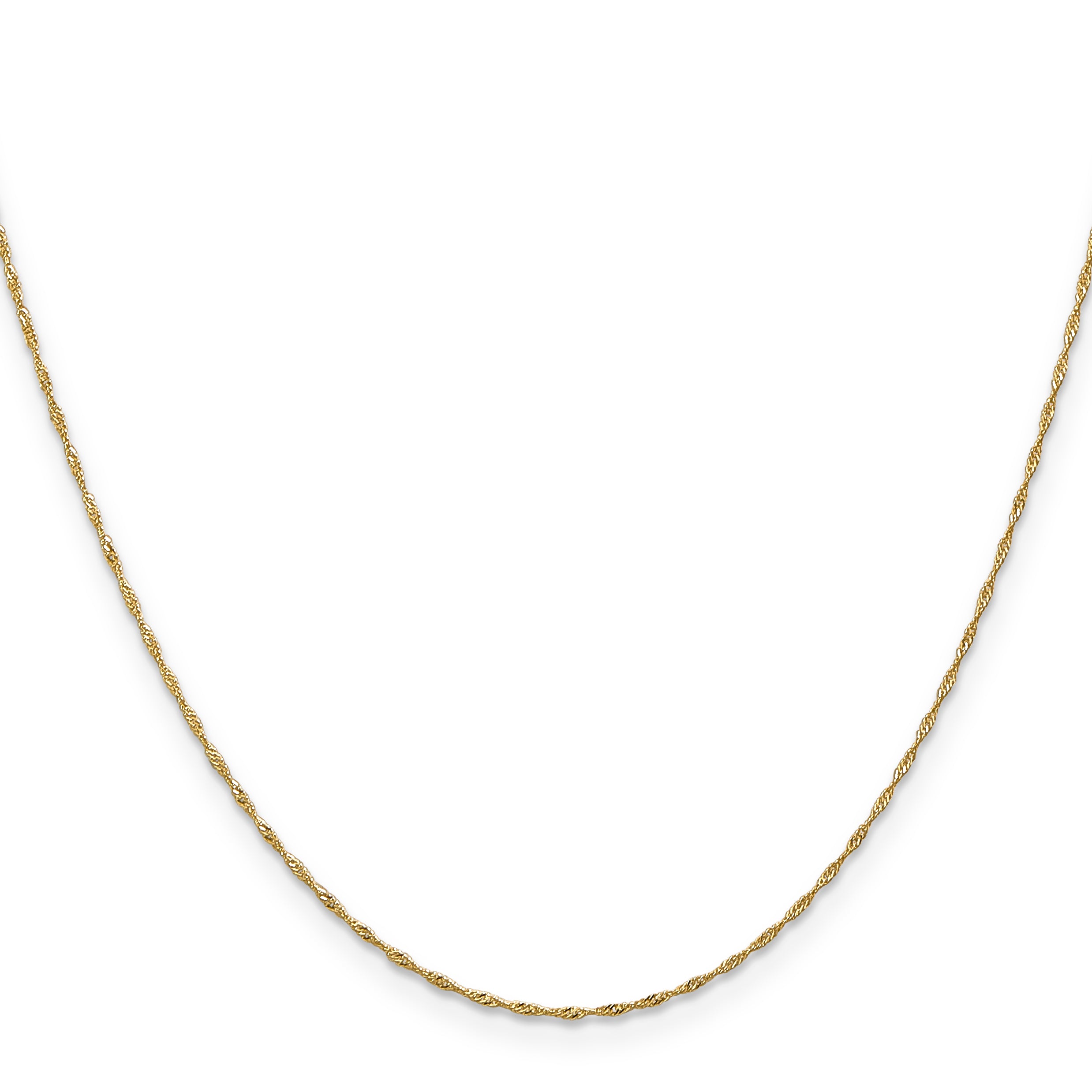 14k 1mm Singapore Chain
