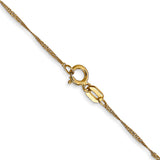 14k 1mm Singapore Chain