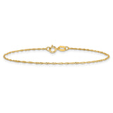 14k 1mm Singapore Chain