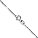14k WG 1mm Singapore Chain