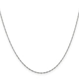 14k WG 1mm Singapore Chain