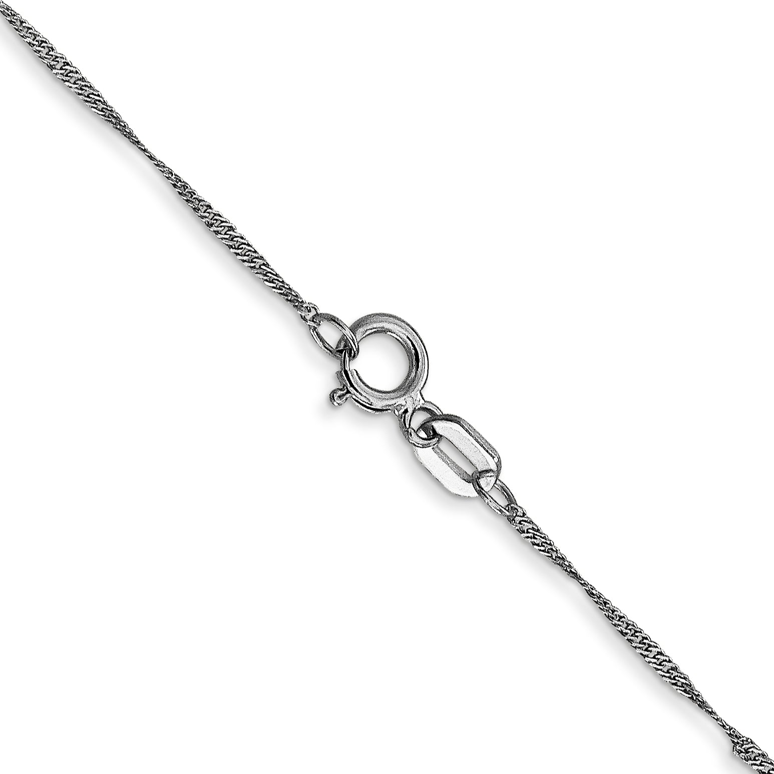 14k WG 1mm Singapore Chain