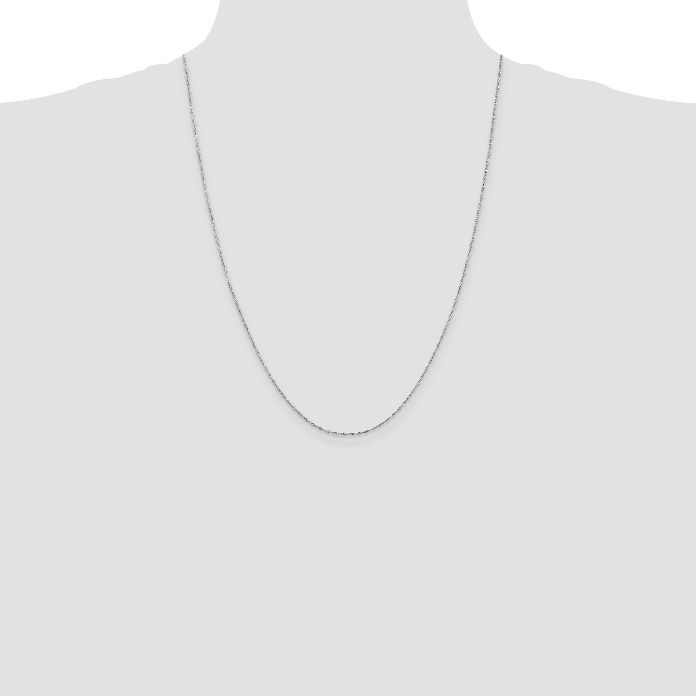 14k WG 1mm Singapore Chain