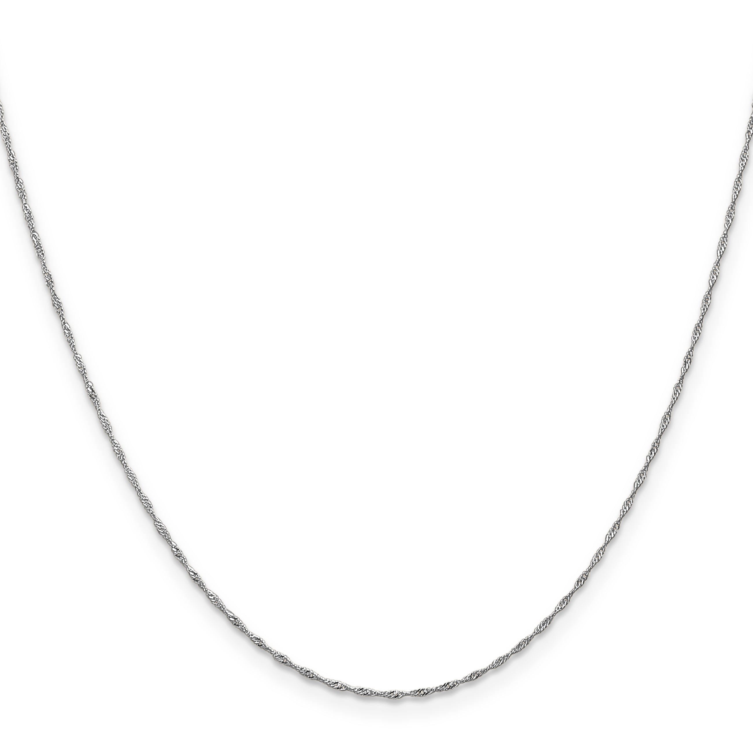 14k WG 1mm Singapore Chain
