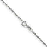 14k WG 1.1mm Singapore Chain