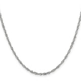 14k WG 2.0mm Singapore Chain