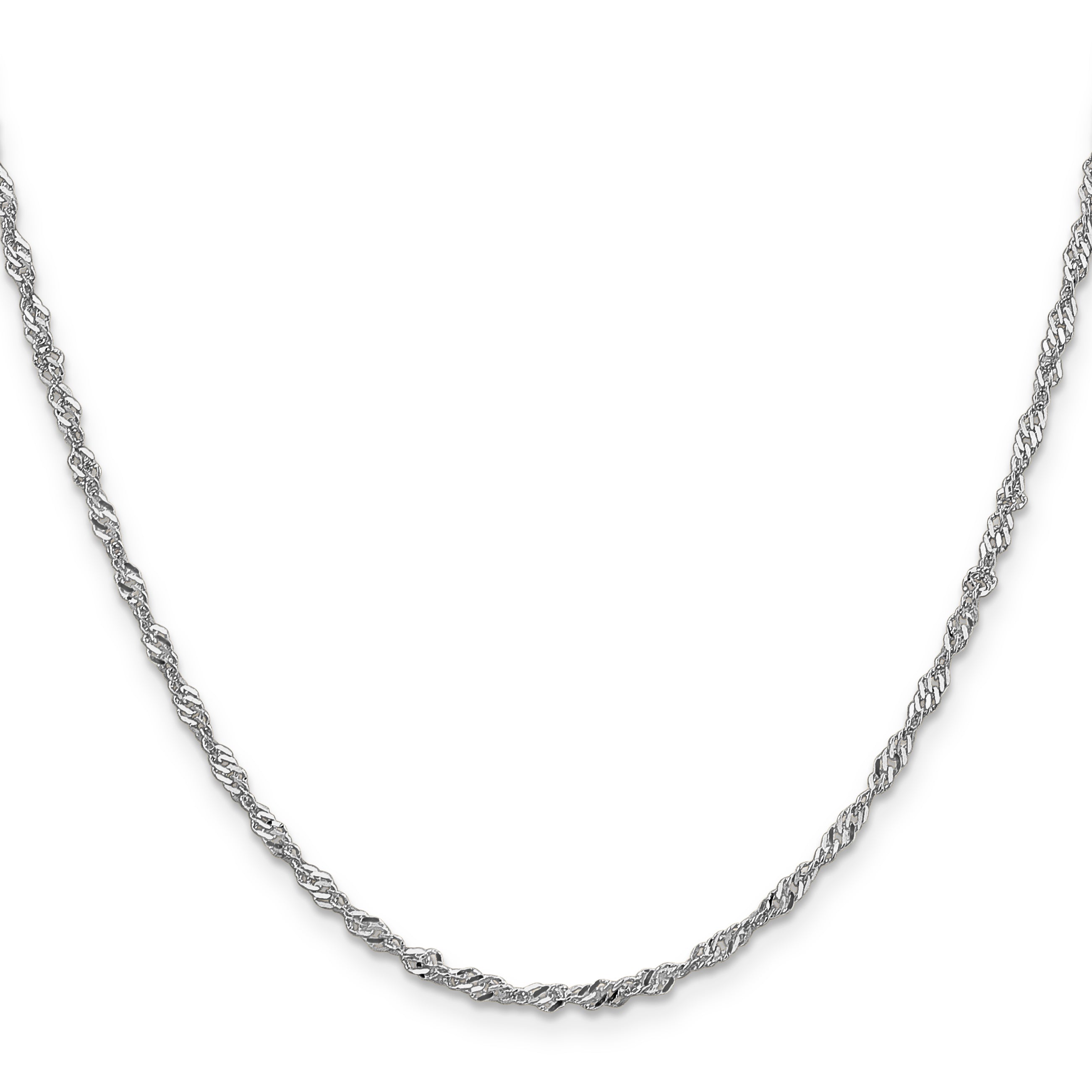 14k WG 2.0mm Singapore Chain