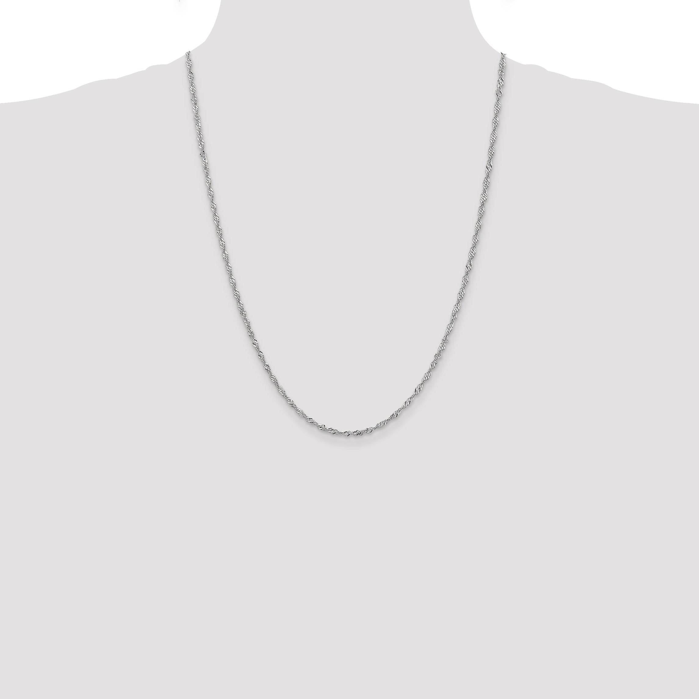 14k WG 2.0mm Singapore Chain