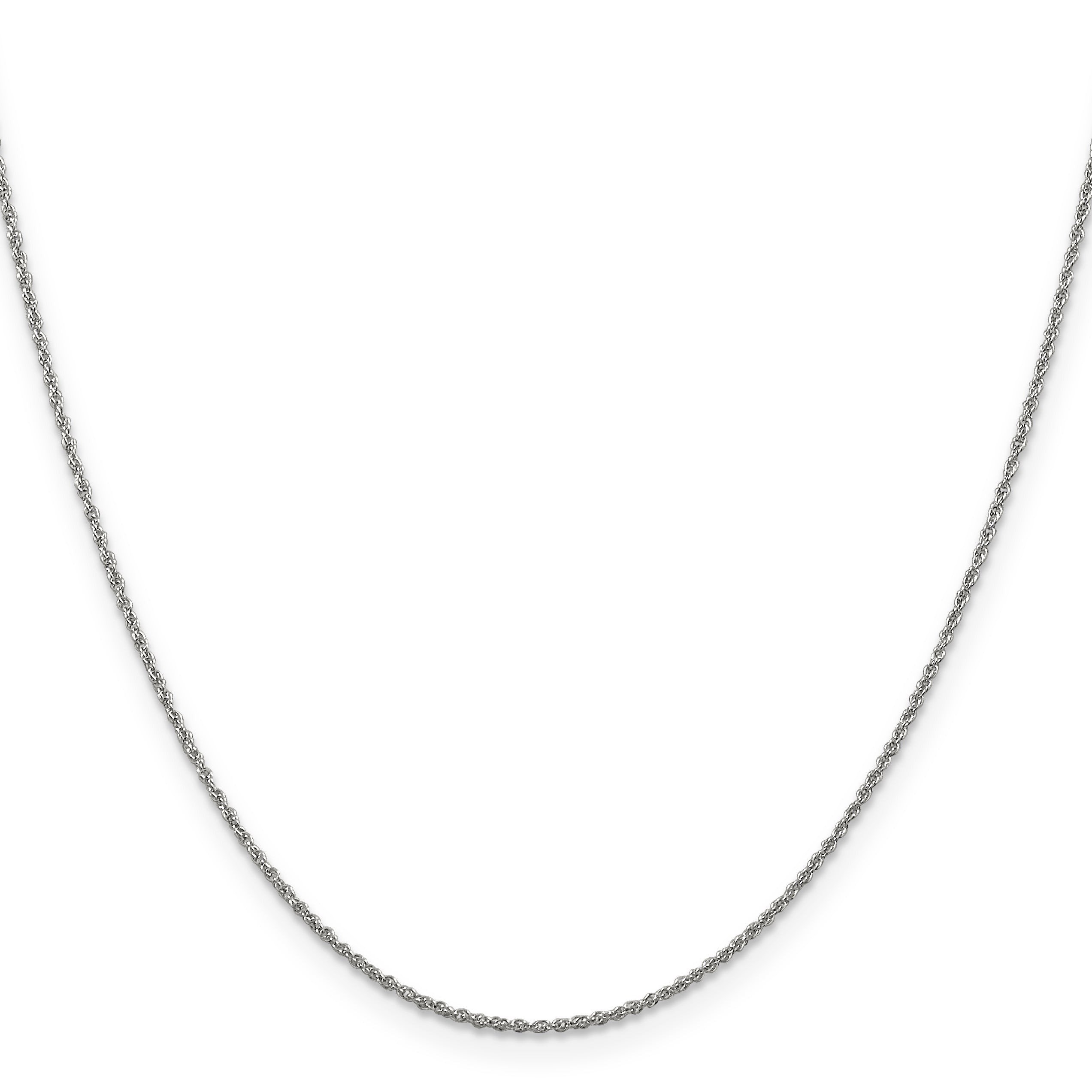14k WG 1.1mm Baby Rope Chain