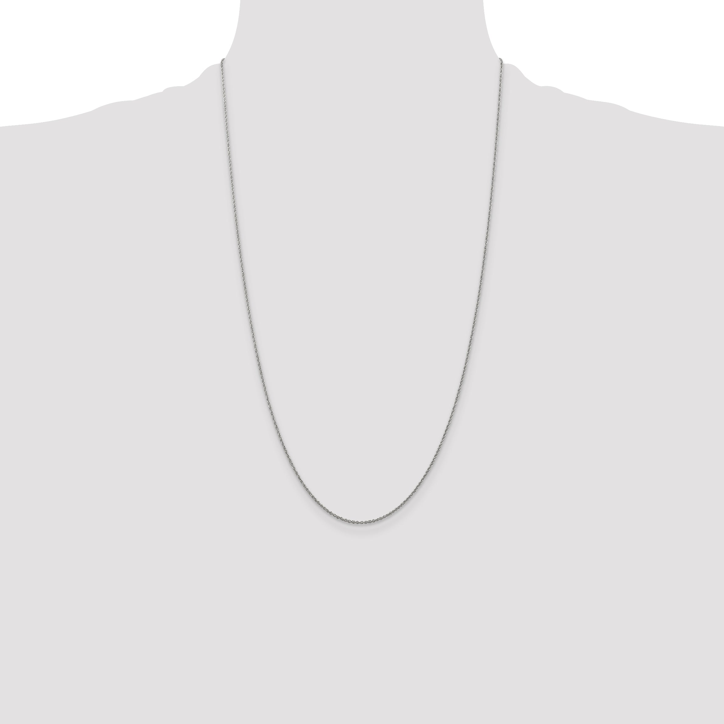14k WG 1.1mm Baby Rope Chain