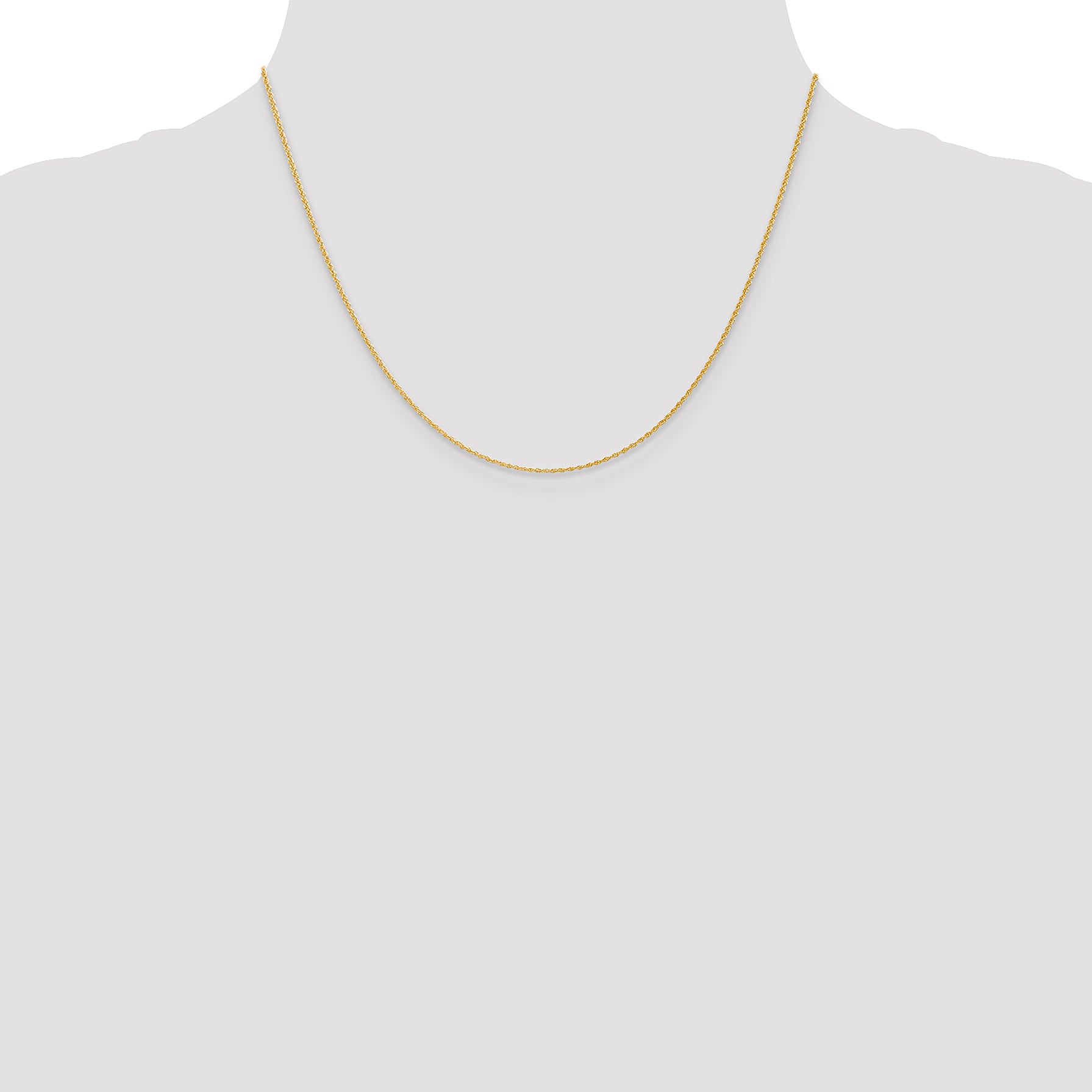 14k 1.1mm Baby Rope Chain