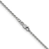14k White Gold 1.8mm Forzantine Cable Chain