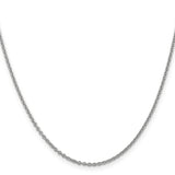 14k White Gold 1.8mm Forzantine Cable Chain