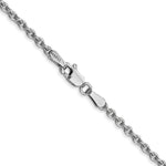 14k White Gold 2.2mm Forzantine Cable Chain