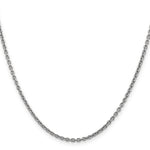 14k White Gold 2.2mm Forzantine Cable Chain