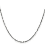 14k White Gold 2.2mm Forzantine Cable Chain
