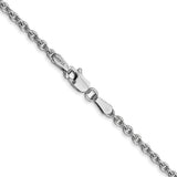 14k White Gold 2.2mm Forzantine Cable Chain