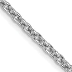 14k White Gold 2.2mm Forzantine Cable Chain